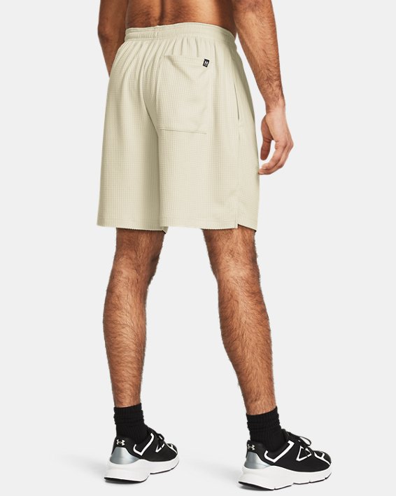 Men's UA Rival Waffle Shorts in Brown image number 1